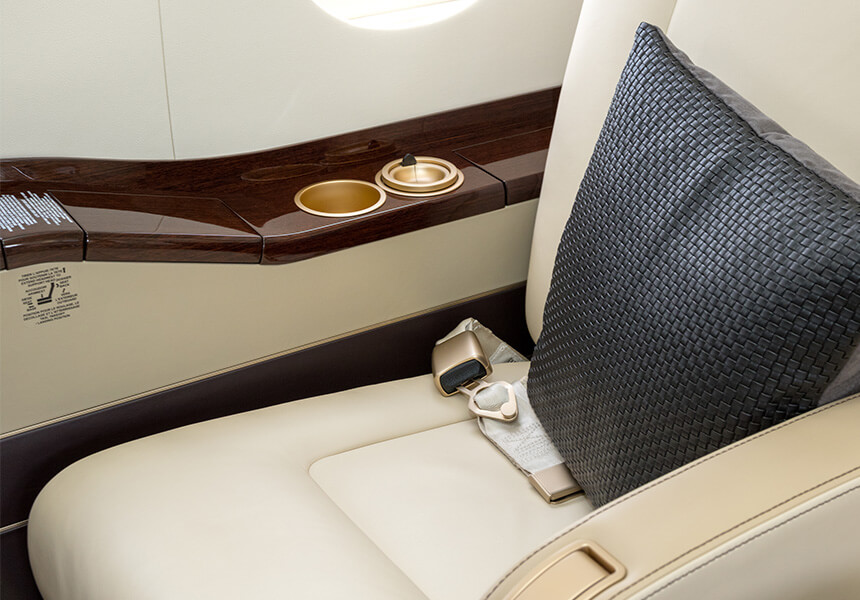 First-time private jet charter with aircraft at a private aviation terminal