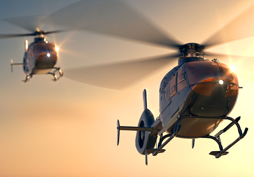 Private jet and helicopter comparison for choosing the right aircraft