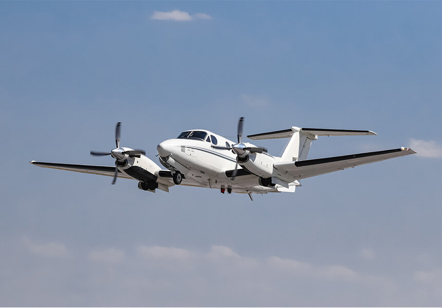 Turboprop aircraft used for private charter